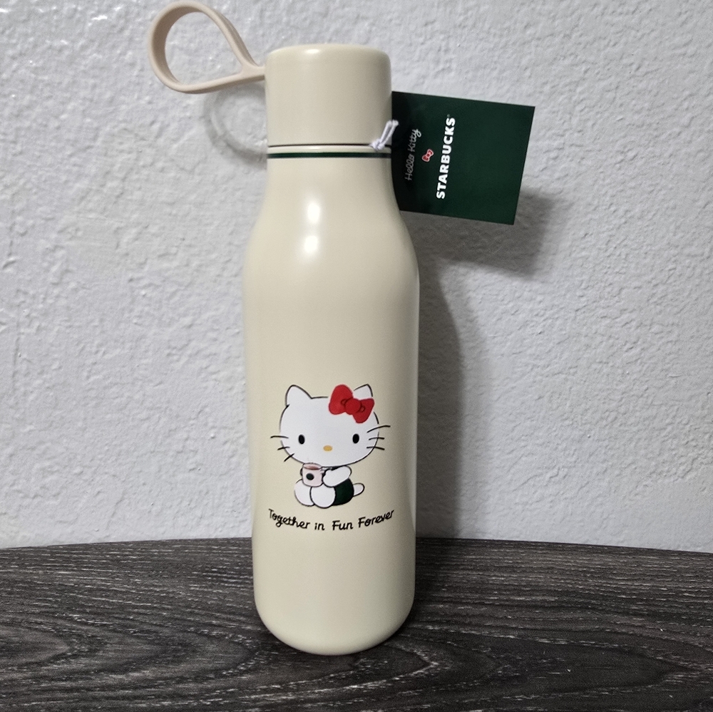 Starbucks Hello Kitty Cream Water Bottle
